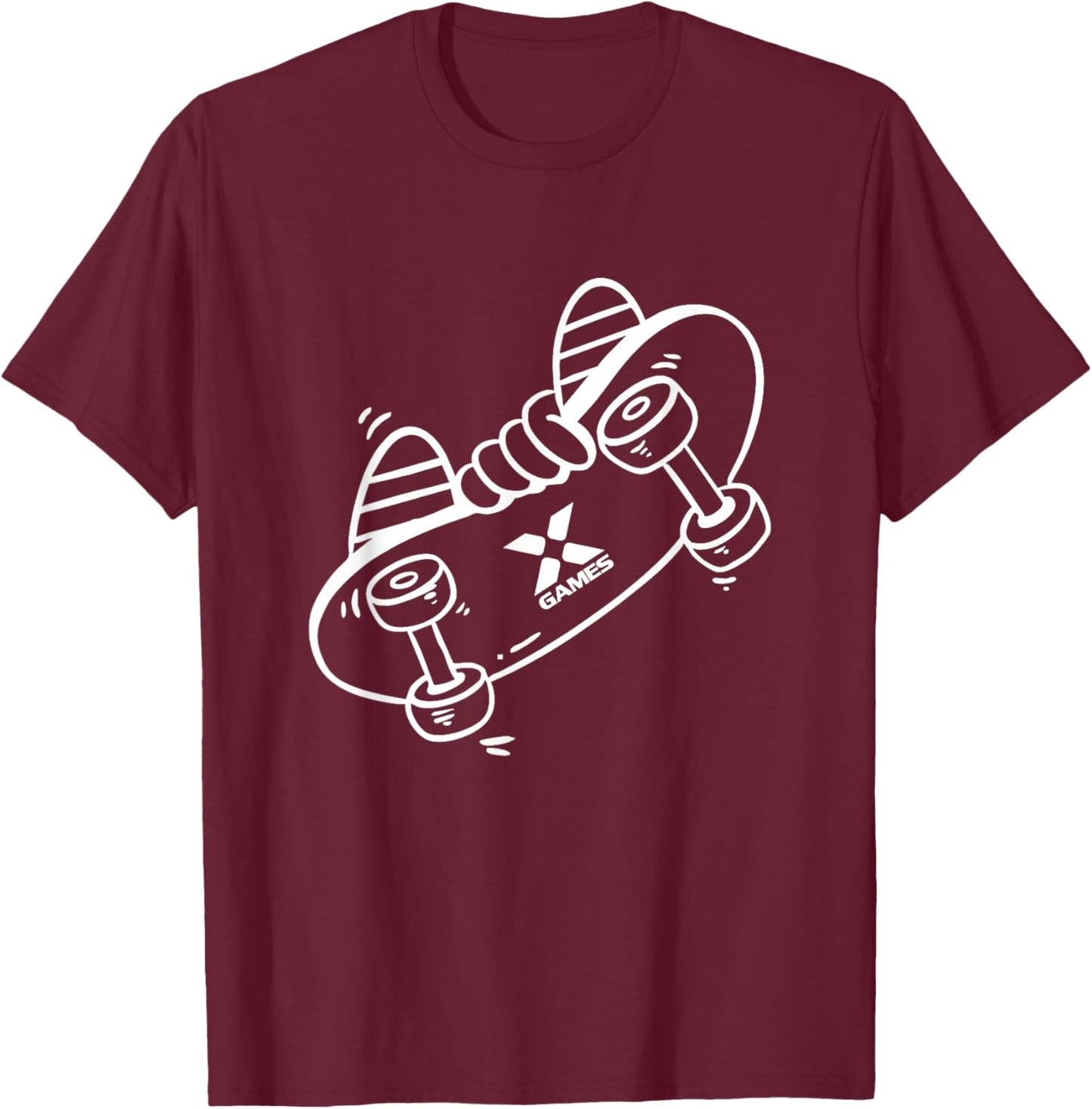X Games Skateboard T-Shirt - T-Shirt | Maroon