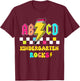 Kindergarten ABCD Rocks Teacher Student Back to School Men Women Kids T-Shirt - T-Shirt | Maroon