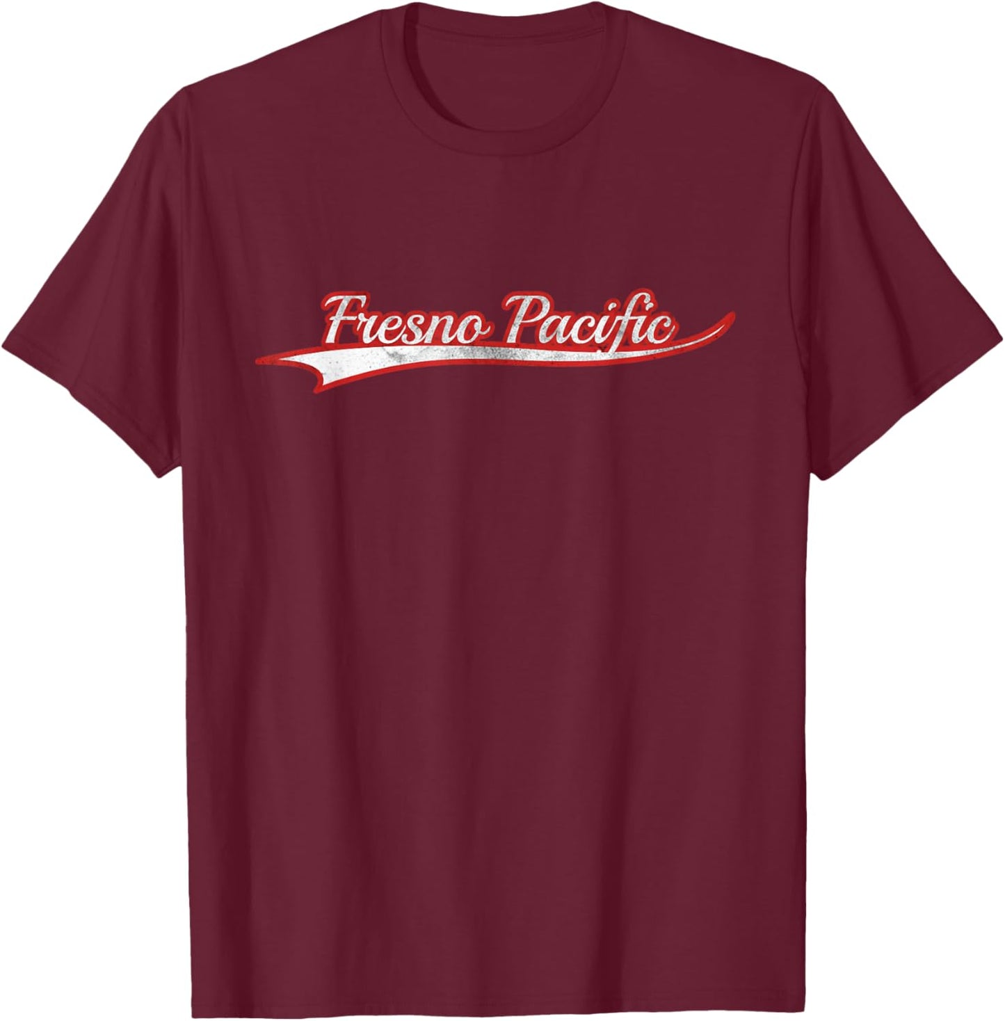 Fresno Pacific California Mennonite Vintage Varsity T-Shirt - T-Shirt | Maroon