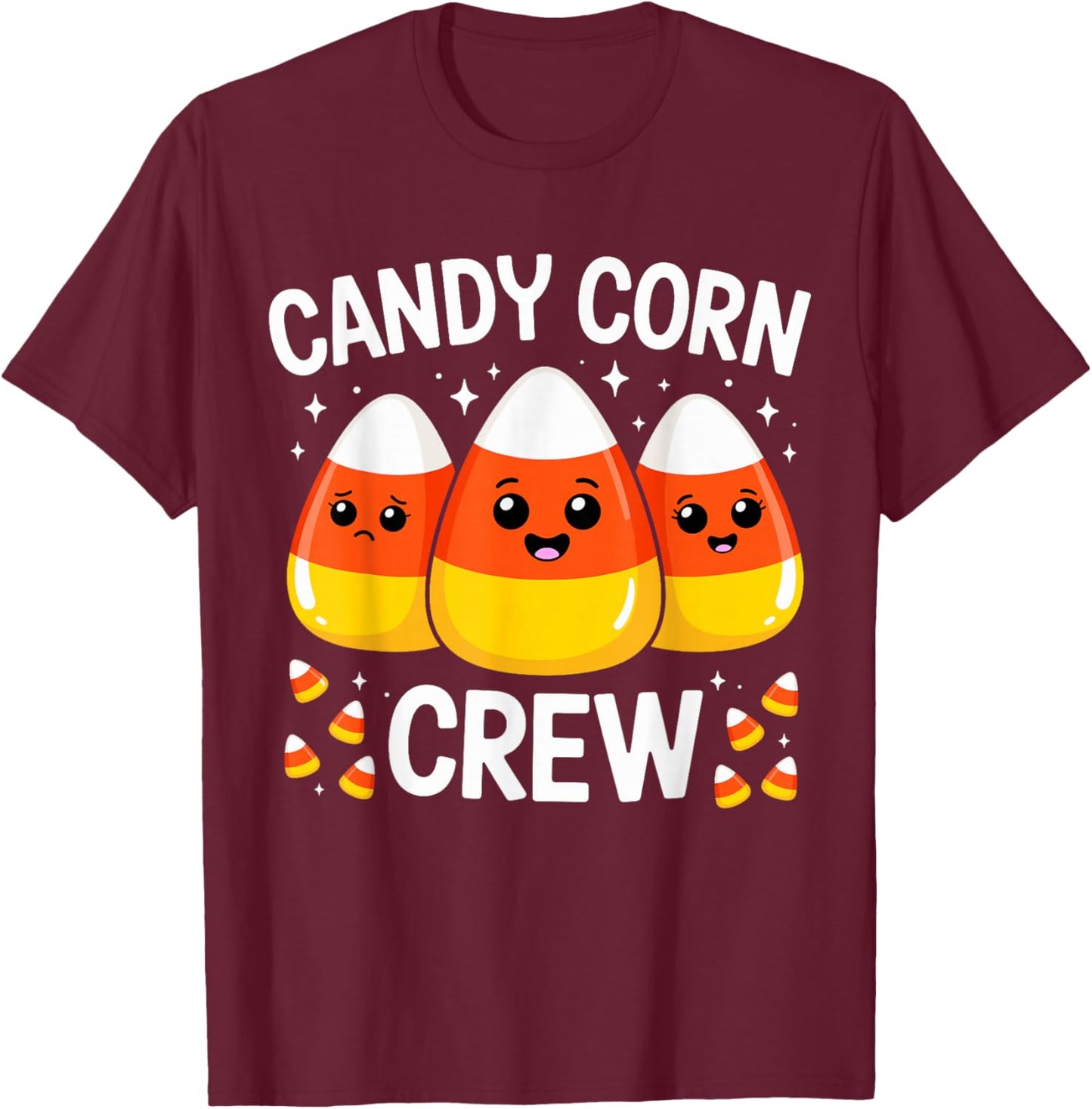 Candy Corn Crew Costume Halloween T-Shirt - T-Shirt | Maroon