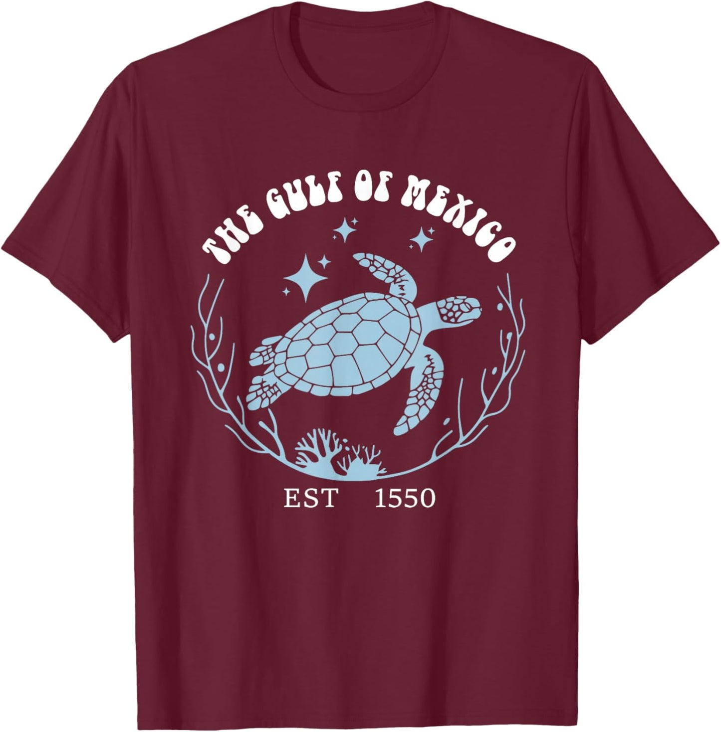 Gulf of Mexico Turtle T-Shirt - T-Shirt | Maroon