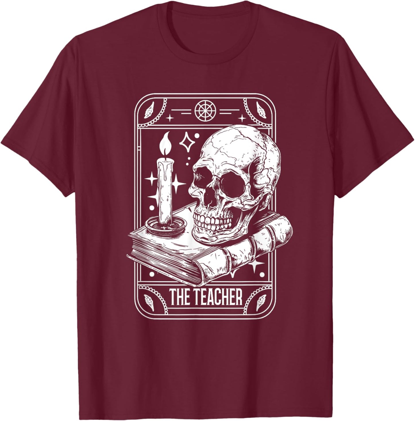 Tarot Card Emo Gothic Occult - The Teacher Men Women T-Shirt - T-Shirt | Maroon