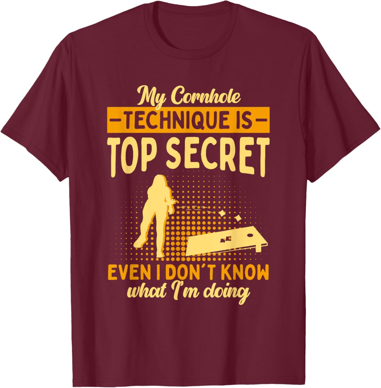 Funny Bean Bags Corn Hole Women Cornhole T-Shirt - T-Shirt | Maroon