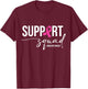 Support Squad Breast Cancer Awareness Pink Ribbon T-Shirt - T-Shirt | Maroon