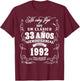 33rd Birthday gift in Spanish Regalo cumpleanos 33 T-Shirt - T-Shirt | Maroon