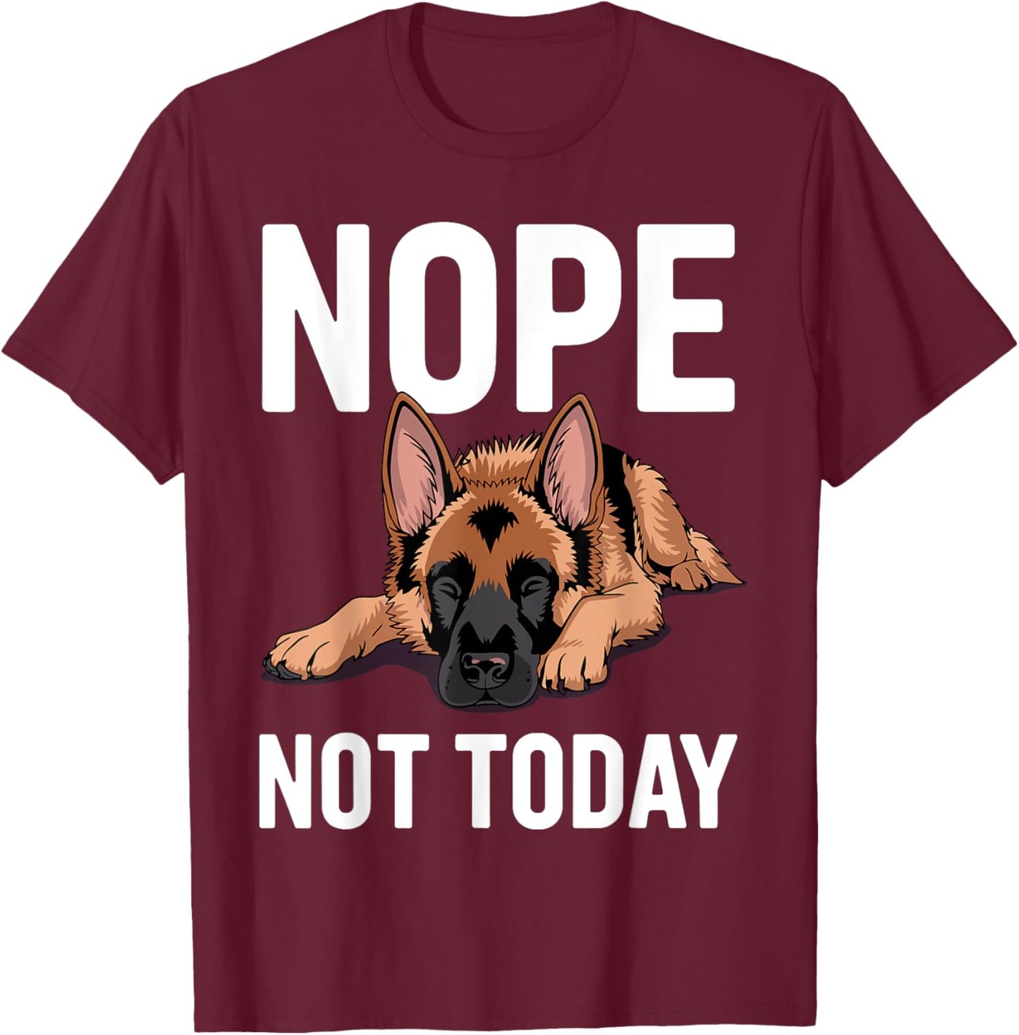 German Shepherd Design Women Dog Lovers T-Shirt - T-Shirt | Maroon