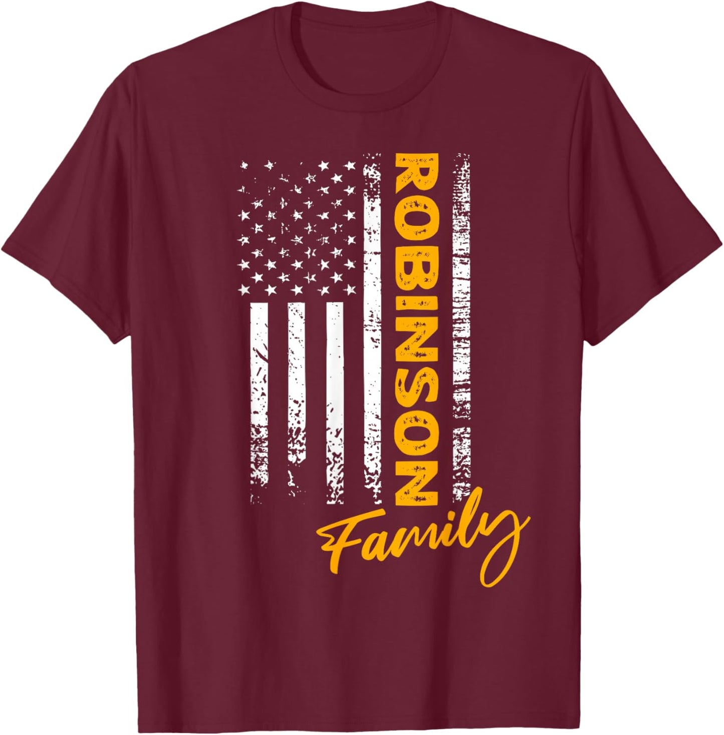 Robinson Surname American Robinson Last Name Robinson T-Shirt - T-Shirt | Maroon