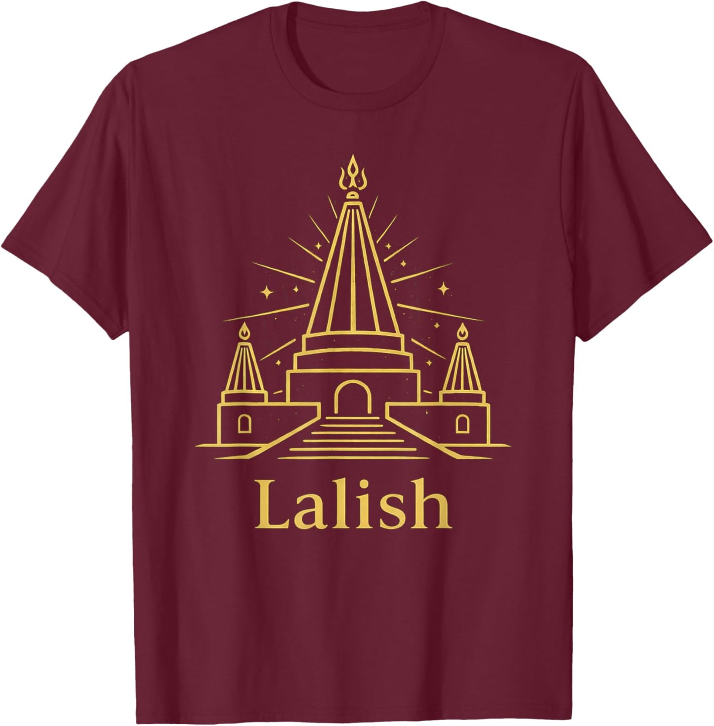 Lalish-Tempel Yezidische Religion Yezidische Heilige Stätte T-Shirt - T-Shirt | Maroon