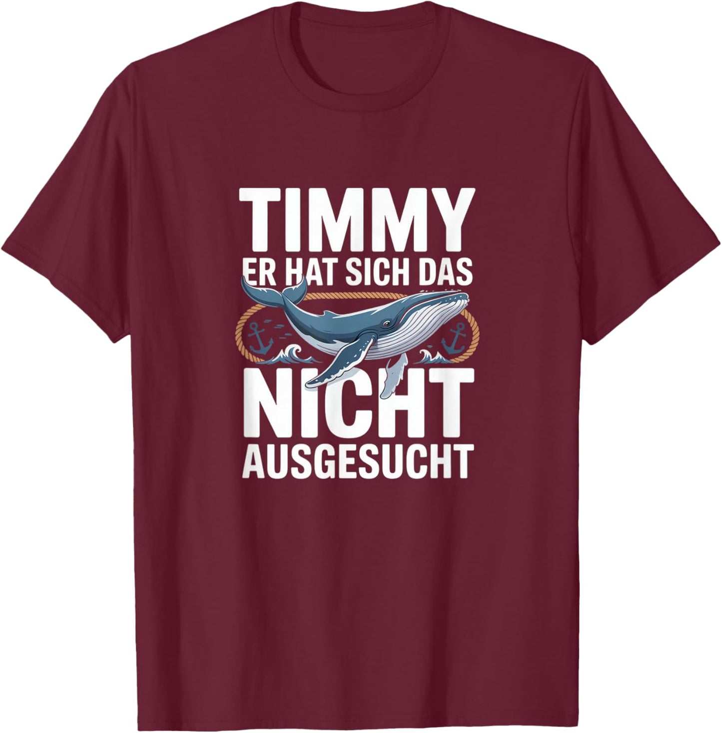 Buckelwal Timmy Walrettung Wismar Timmendorfer Strand Ostsee T-Shirt - T-Shirt | Maroon