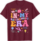 In My Retirement Era Retro Groovy Retired Teacher Men Women T-Shirt - T-Shirt | Maroon