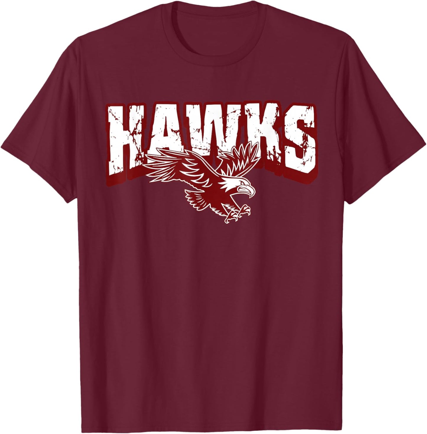 Hawks Back to School Spirit M T-Shirt - T-Shirt | Maroon