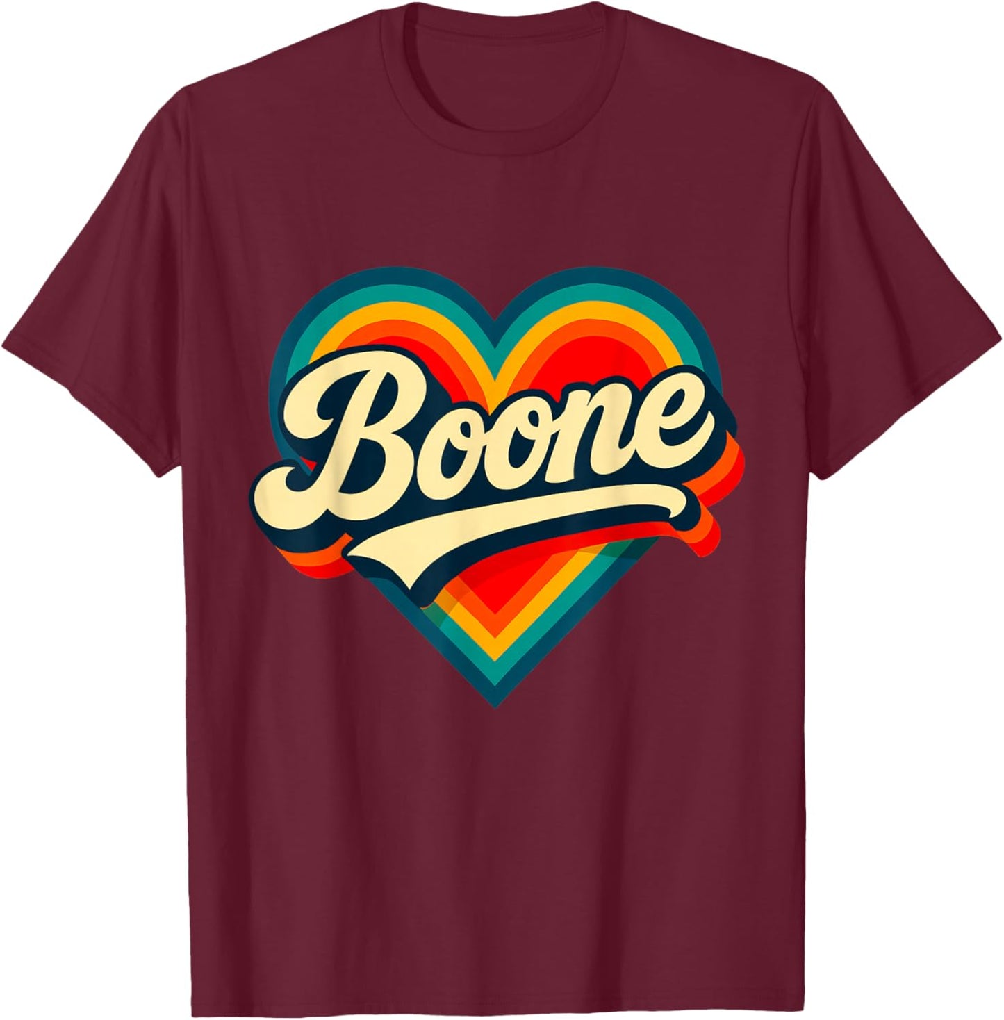 Vintage Boone Name Lover Retro Men Women Kids T-Shirt - T-Shirt | Maroon
