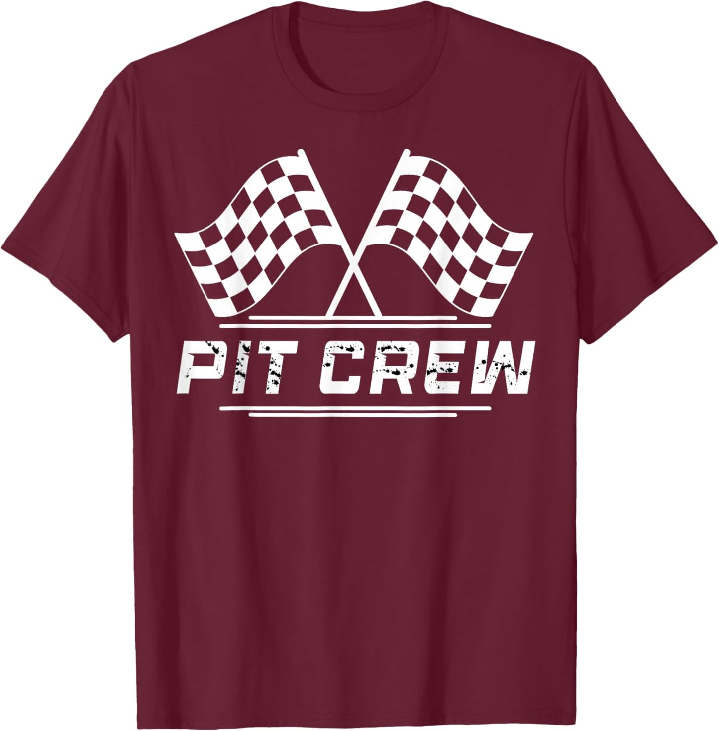 Race Car Driver Birthday Party Racing Family Pit Crew T-Shirt - T-Shirt | Maroon