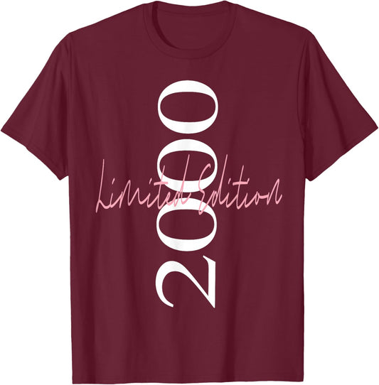 Limited Edition 2000 Birthday 2000 Born 2000 Vintage T-Shirt - T-Shirt | Maroon