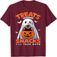 Treats or Doggie Snacks I'll Take Both Dog Costume Halloween T-Shirt - T-Shirt | Maroon