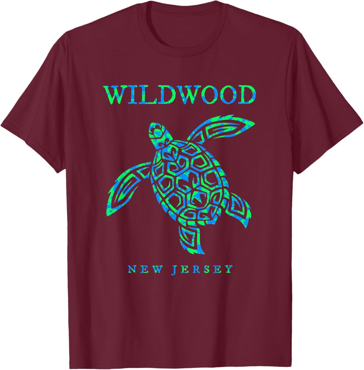 Wildwood New Jersey Sea Turtle Boys Girls Toddler Souvenir T-Shirt - T-Shirt | Maroon