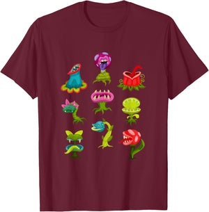 Carnivorous Plants Lover Kids Sarracenia Venus Fly Trap T-Shirt - T-Shirt | Maroon