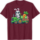 Kids Easter Eggs On Tractor Bunny Cute Boys Kids Toddle T-Shirt - T-Shirt | Maroon