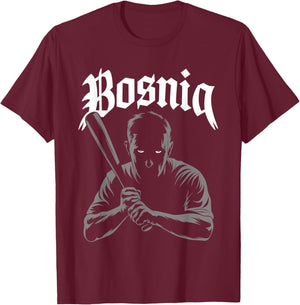 Bosnien Geschenk Flagge Bosnia Vintage Herzegowina Sarajevo T-Shirt - T-Shirt | Maroon