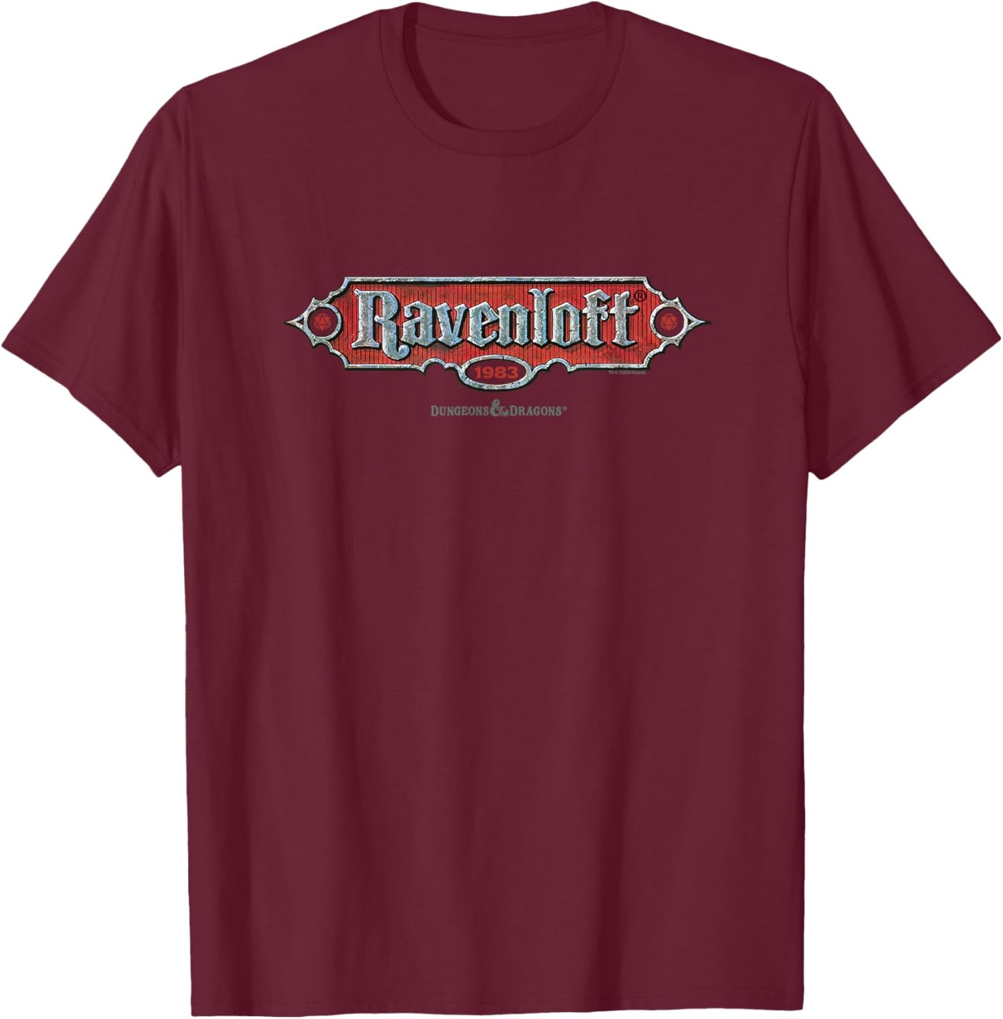 Dungeons & Dragons Retro Ravenloft T-Shirt - T-Shirt | Maroon