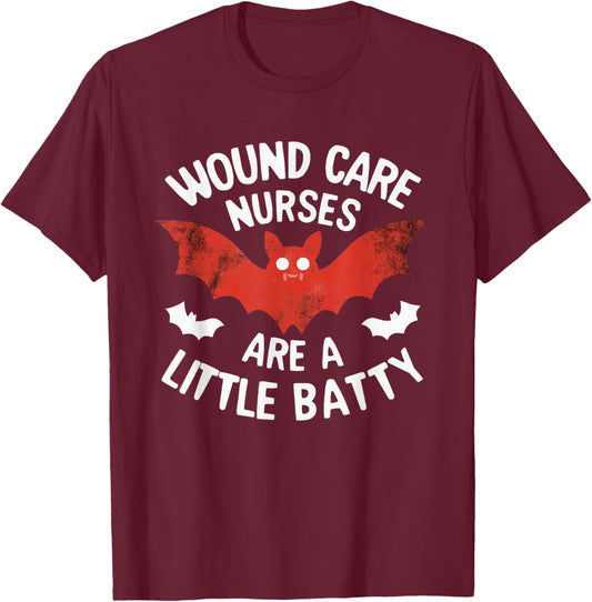 Halloween Wound Care Nurse Spooky Nursing Trick Or Treat T-Shirt - T-Shirt | Maroon