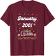 January 2001 Queen Since January 2001 Birthday Girl Woman T-Shirt - T-Shirt | Maroon