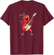 Paprika with Electric Guitar for a Rockin' Vibe T-Shirt - T-Shirt | Maroon