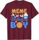 Meme of The Birthday Boy Milk and Cookies 1st Birthday T-Shirt - T-Shirt | Maroon