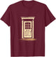 Vintage Front Door Architecture T-Shirt - T-Shirt | Maroon