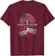 American Grown with Flag Heritage Hungarian Polish Roots T-Shirt - T-Shirt | Maroon