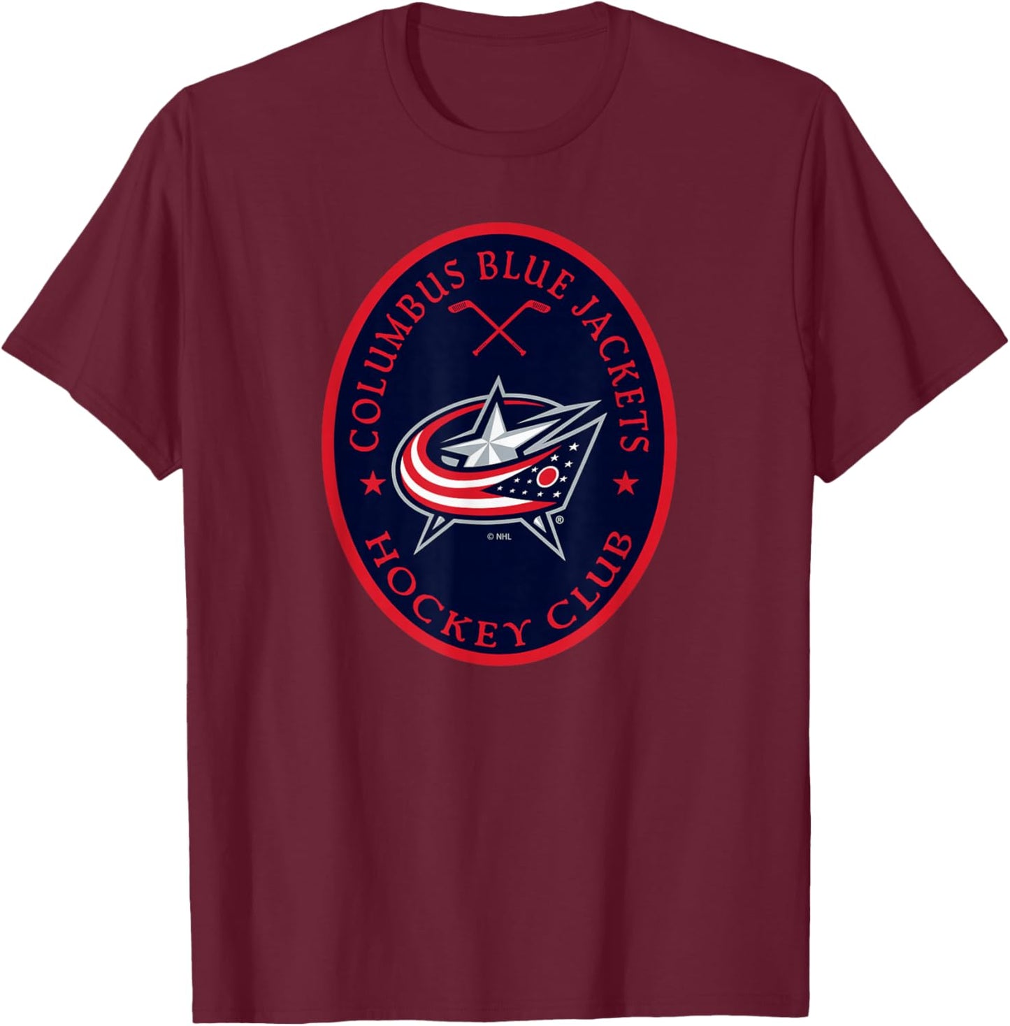 Columbus Blue Jackets Iconic Black Officially Licensed T-Shirt - T-Shirt | Maroon