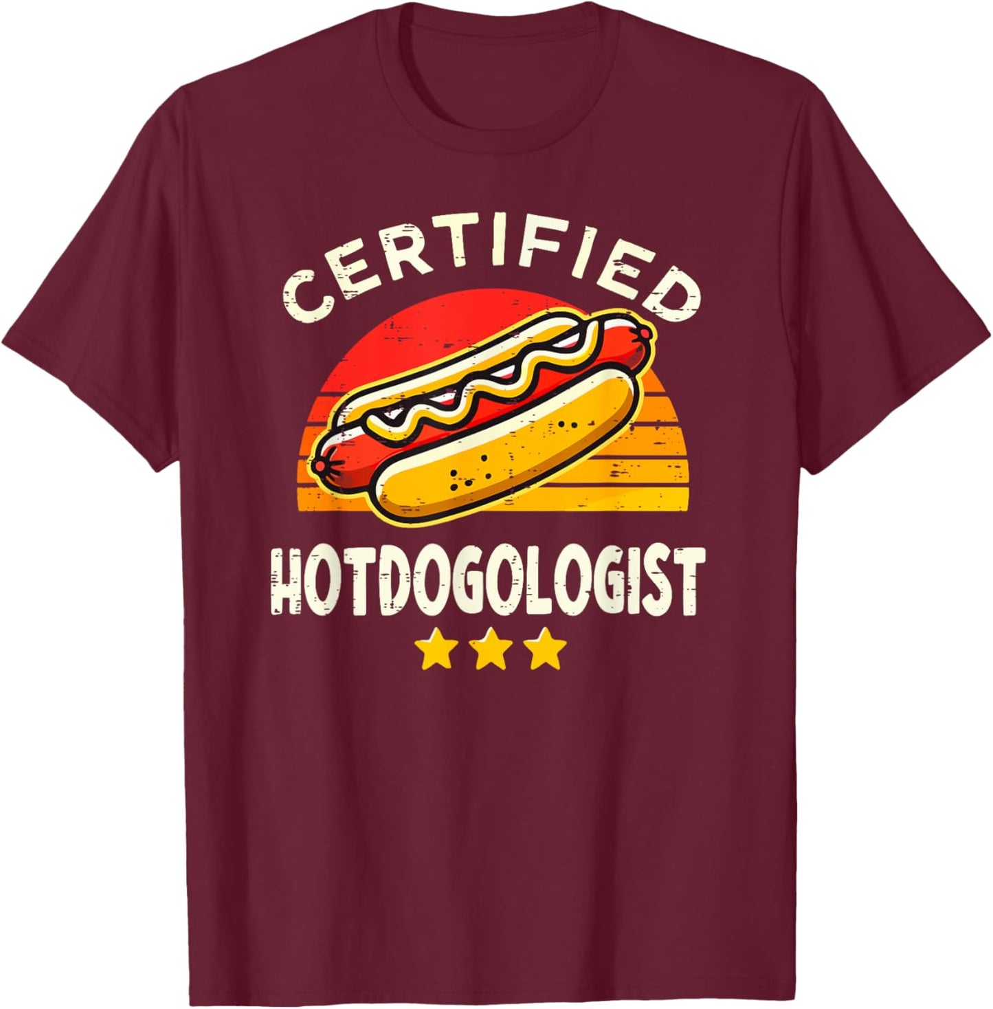 Funny Hotdog Shirt Women Sausage Hot Dog Lover T-Shirt - T-Shirt | Maroon