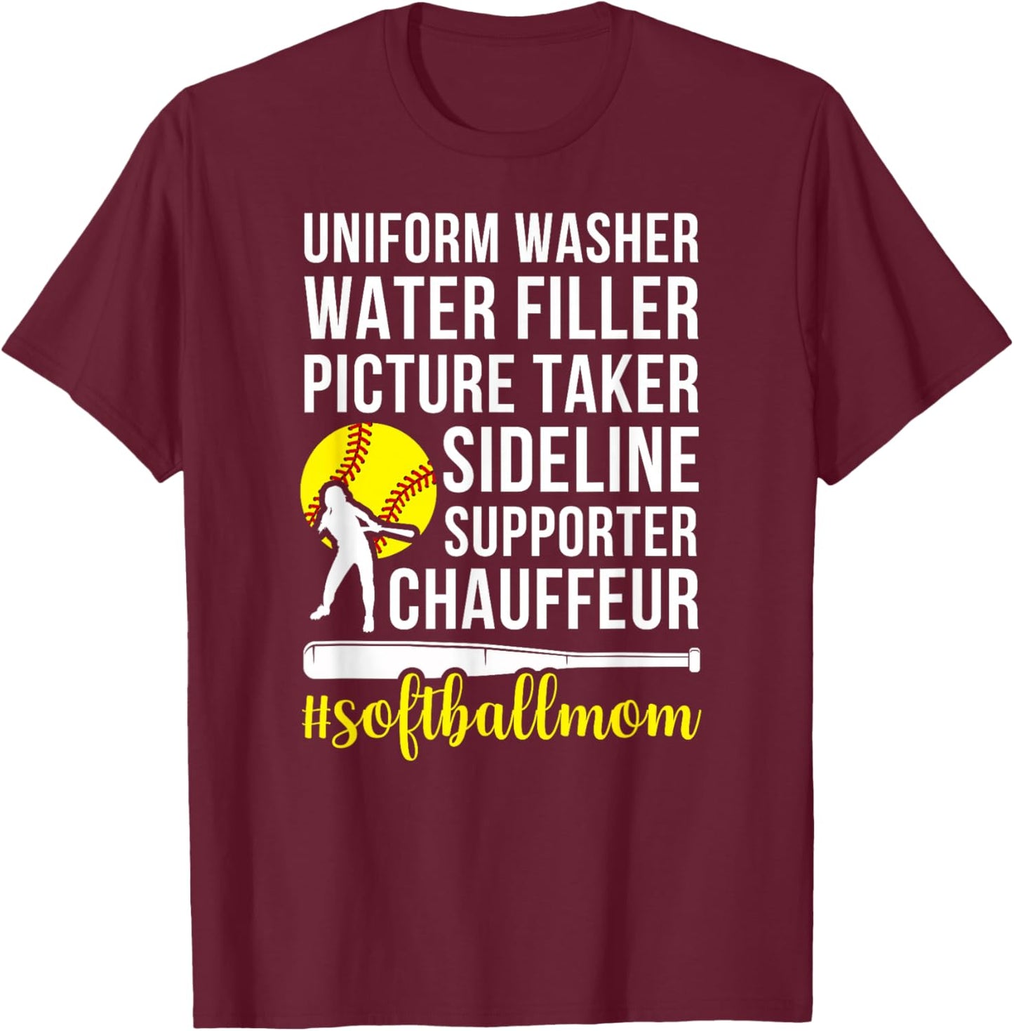 Softball Mom Definition Mom of A Softball Player Mother T-Shirt - T-Shirt | Maroon