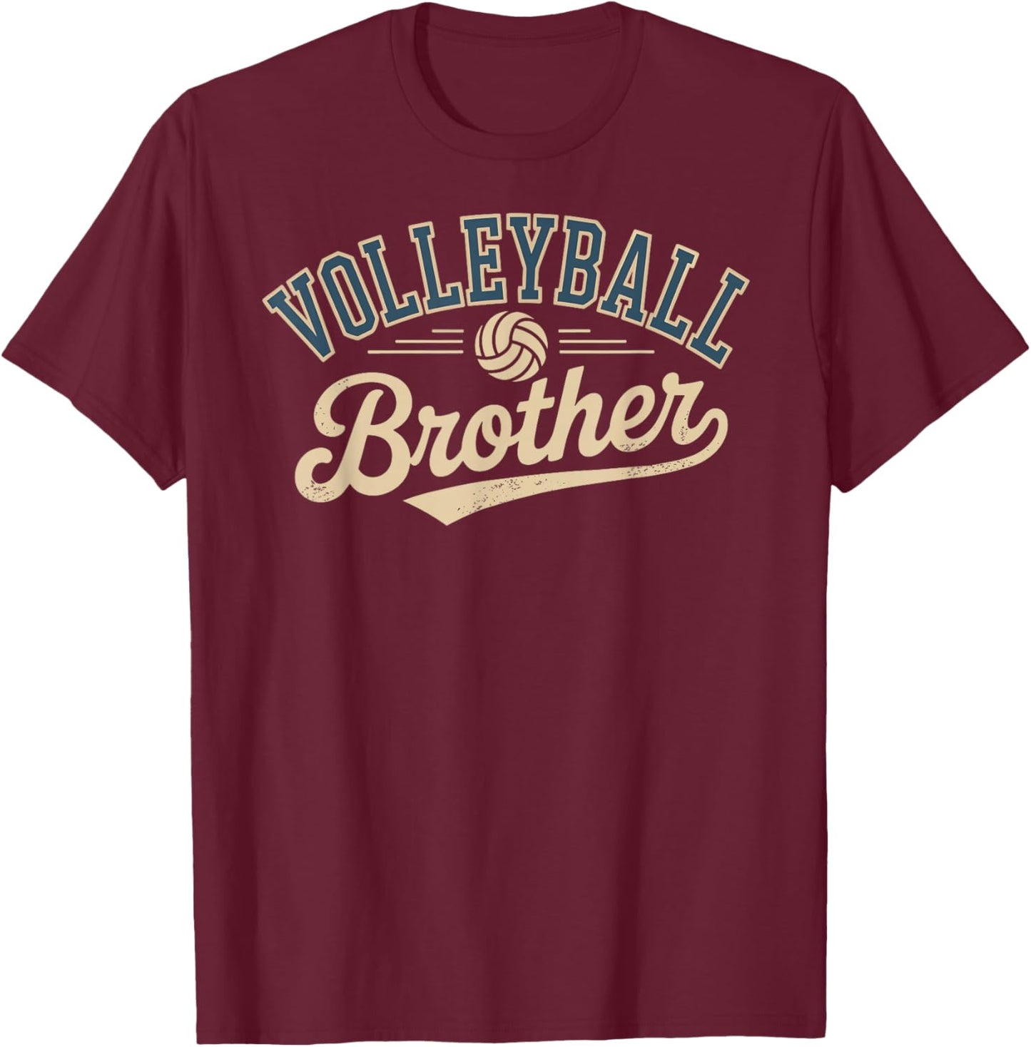 Volleyball Brother T-Shirt - T-Shirt | Maroon