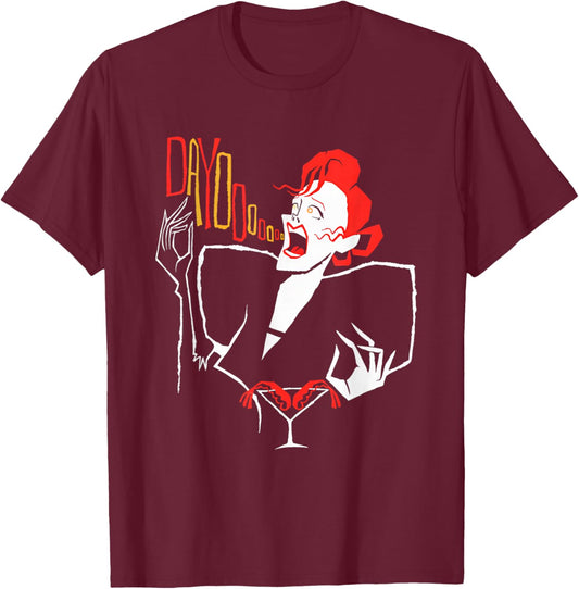 Vampire Day One Retro Gothic Art T-Shirt - T-Shirt | Maroon