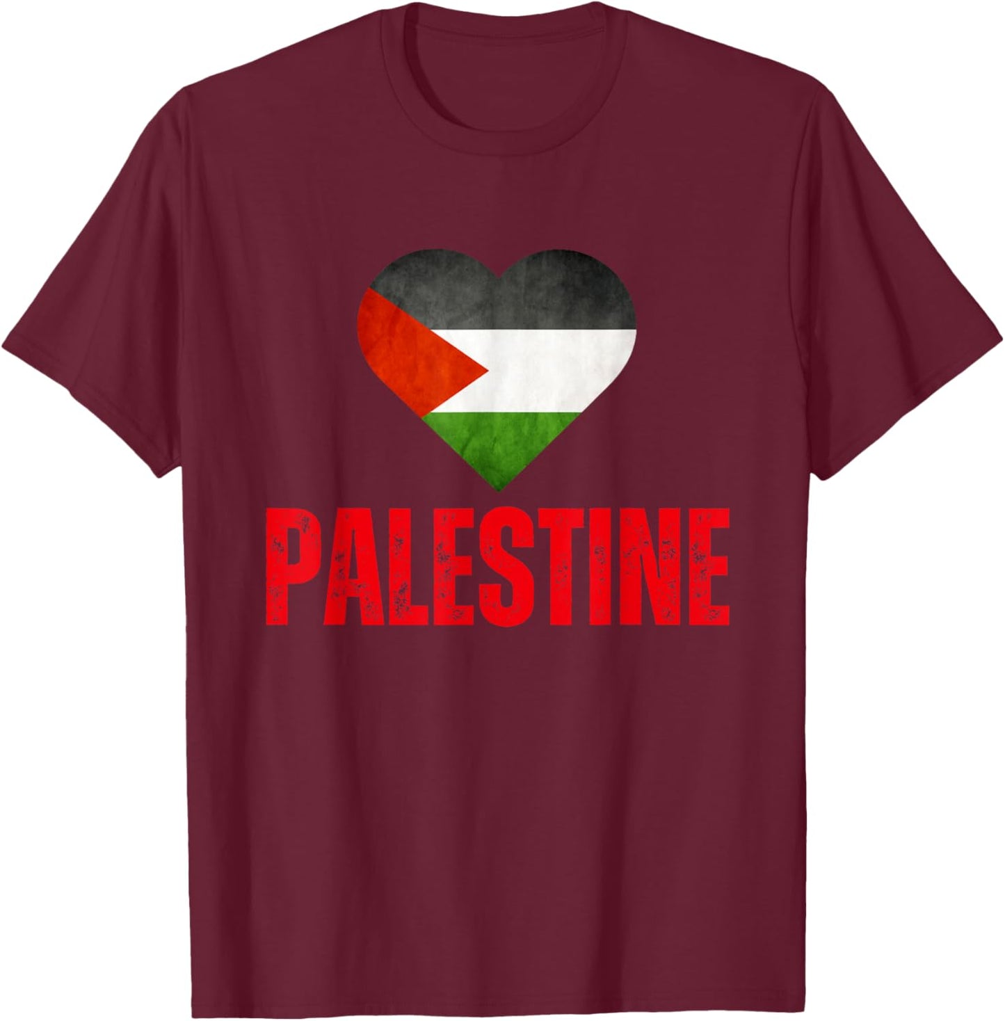 Ich Liebe Palästina T-Shirt - T-Shirt | Maroon