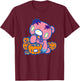 Gloomy Bear The Naughty Grizzly Halloween Eating Pumpkins T-Shirt - T-Shirt | Maroon