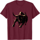 Stier-Silhouette T-Shirt - T-Shirt | Maroon