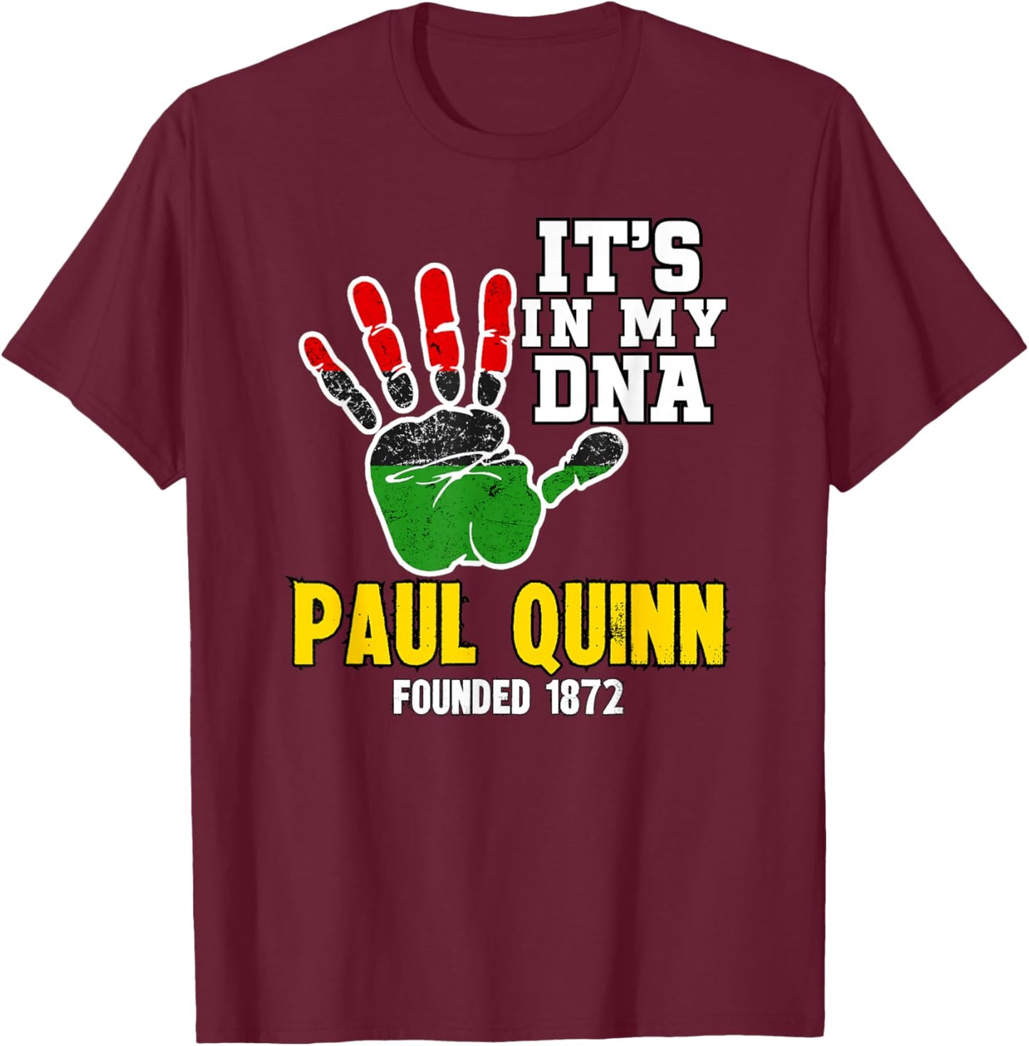 Paul Quinn, PQC, Souvenir HBC Design T-Shirt - T-Shirt | Maroon