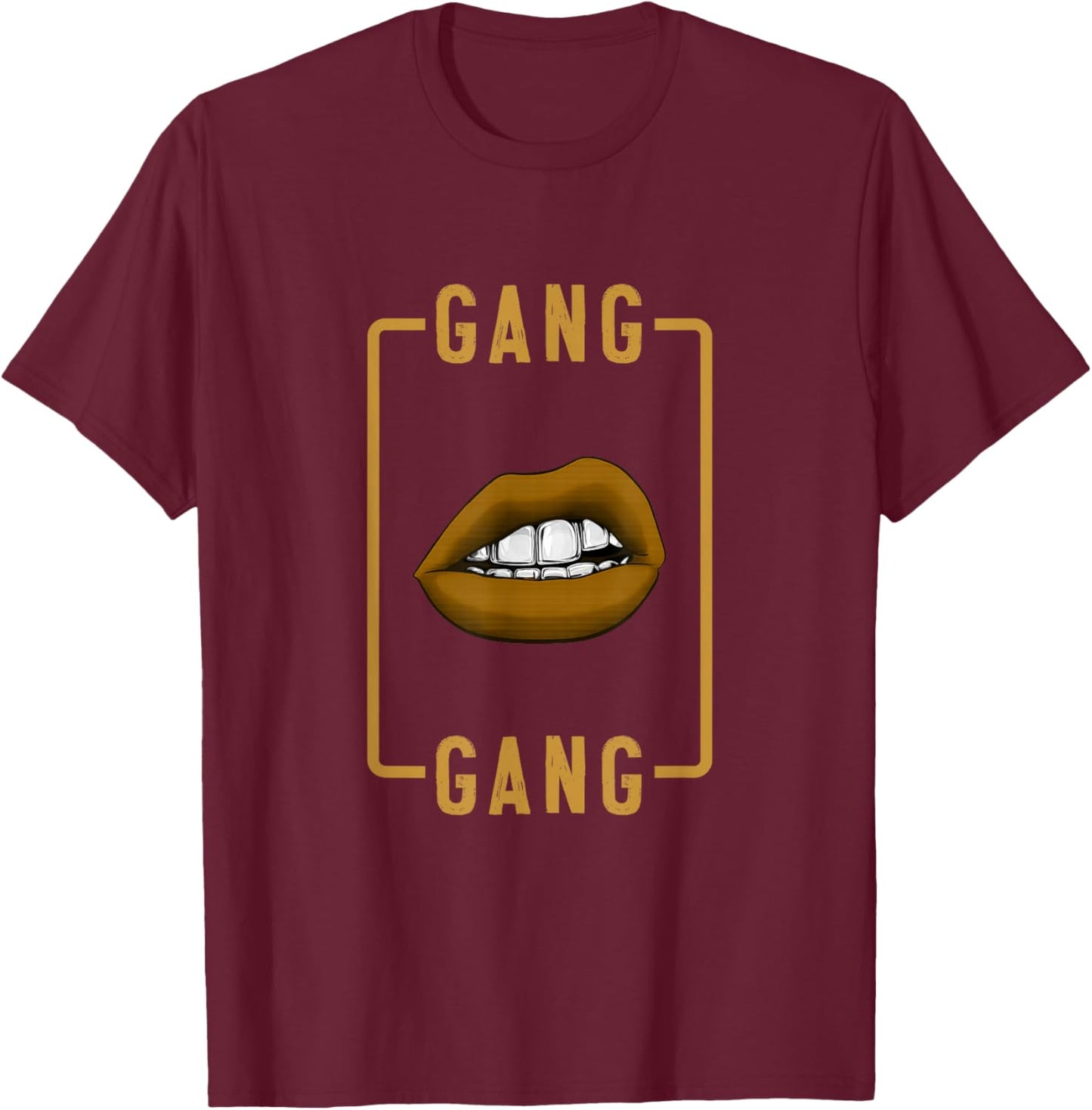 Brown Color Gang-x2 Brown Graphic T-Shirt - T-Shirt | Maroon