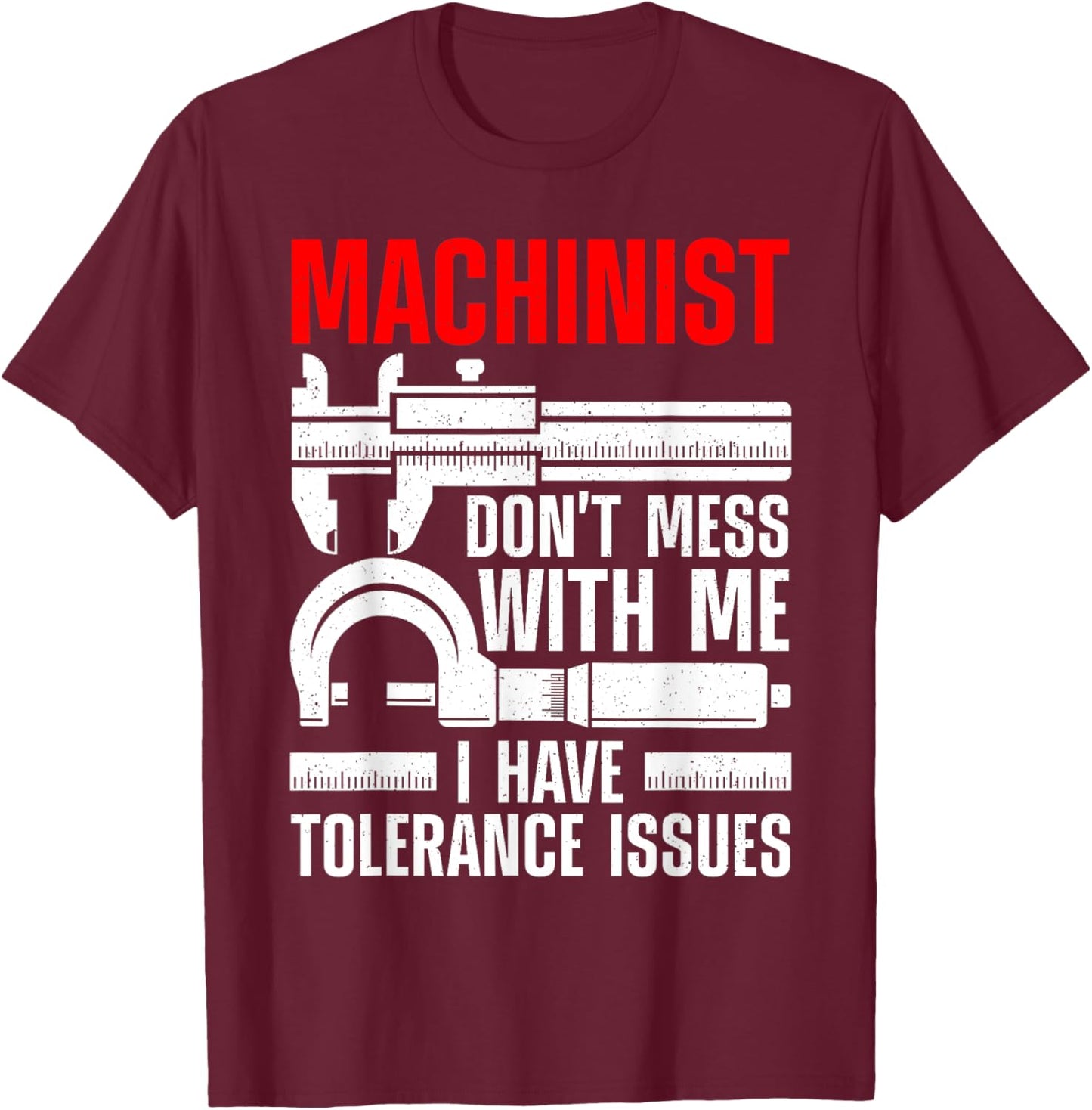 Funny Machinist Art Women Machine Operator Machinist T-Shirt - T-Shirt | Maroon