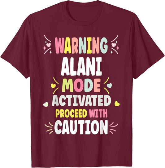 ALANI Personalized Women's Gift Custom ALANI T-Shirt - T-Shirt | Maroon