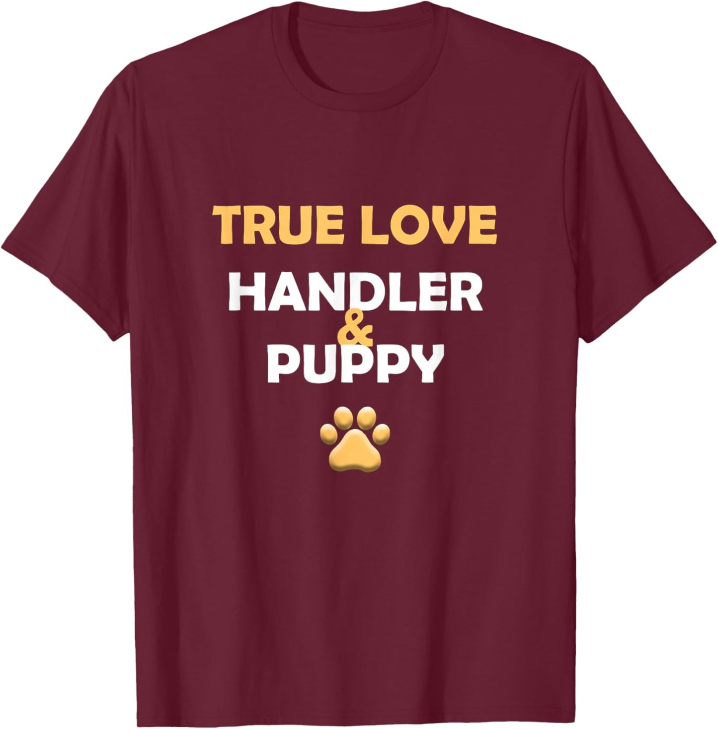 True love - Handler & Puppy - Play Pups Gay Pride T-Shirt - T-Shirt | Maroon