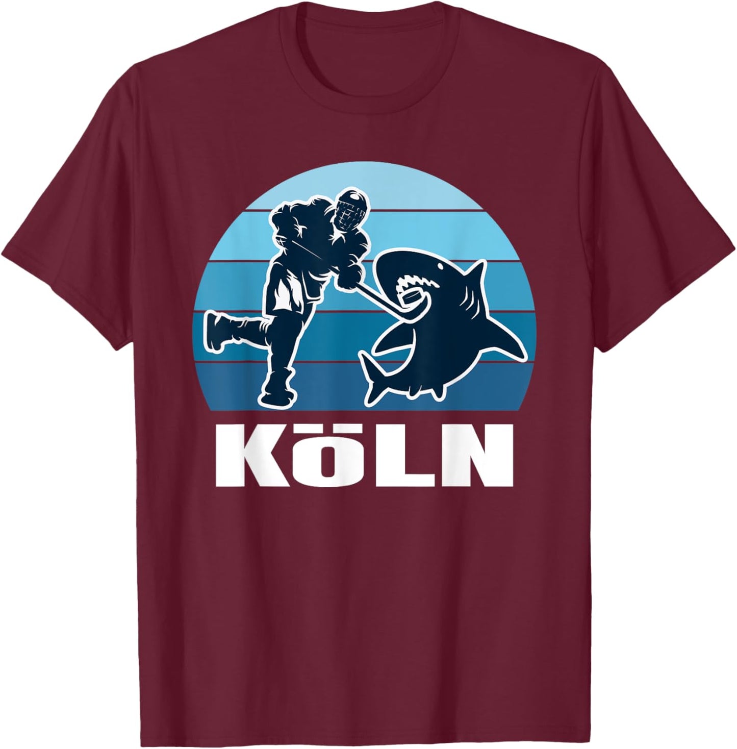 Cologne Ice Hockey Fan - Shark T-Shirt - T-Shirt | Maroon