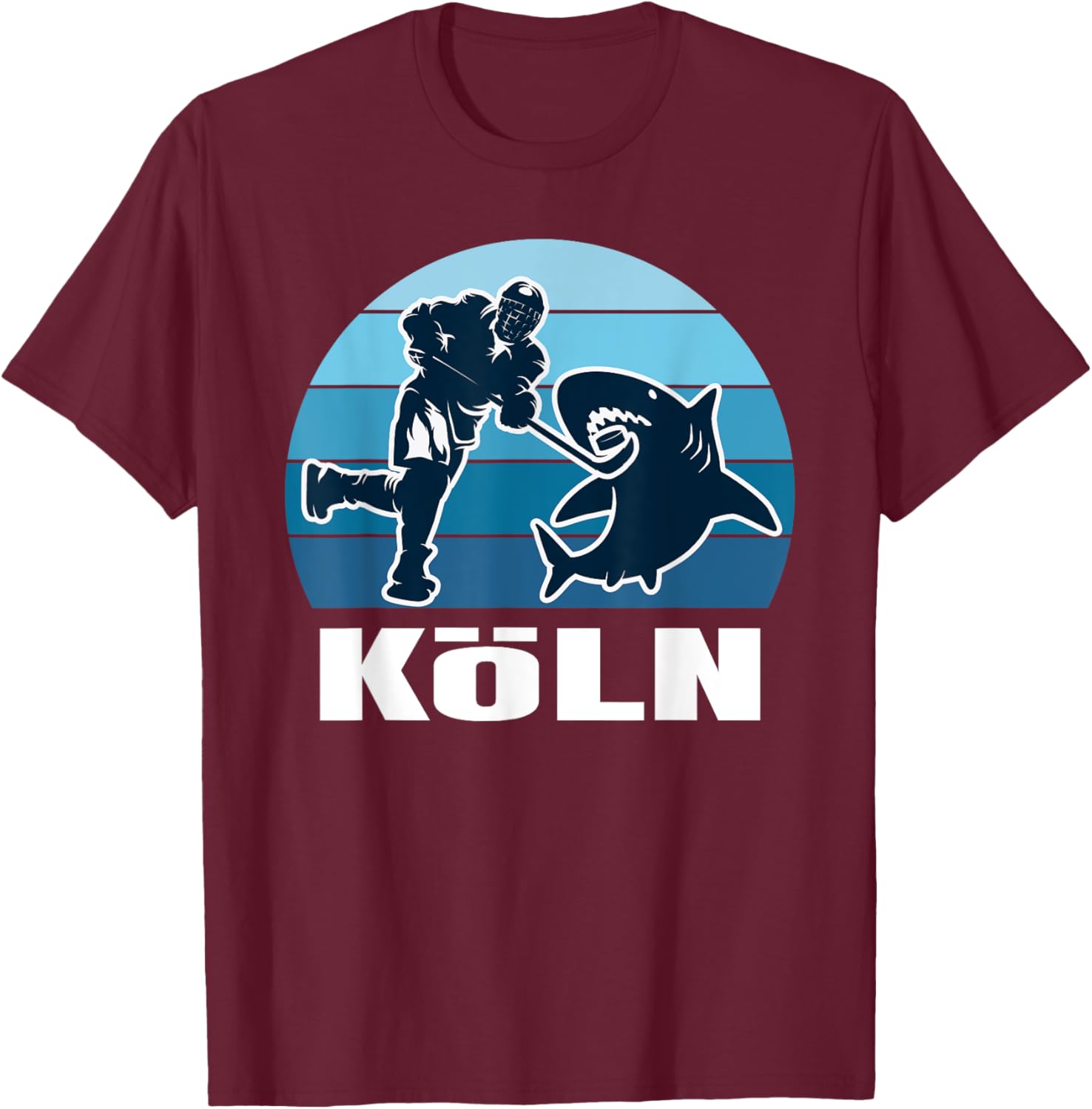 Cologne Ice Hockey Fan - Shark T-Shirt - T-Shirt | Maroon