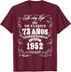 73rd Birthday gift in Spanish Regalo cumpleanos 73 T-Shirt - T-Shirt | Maroon