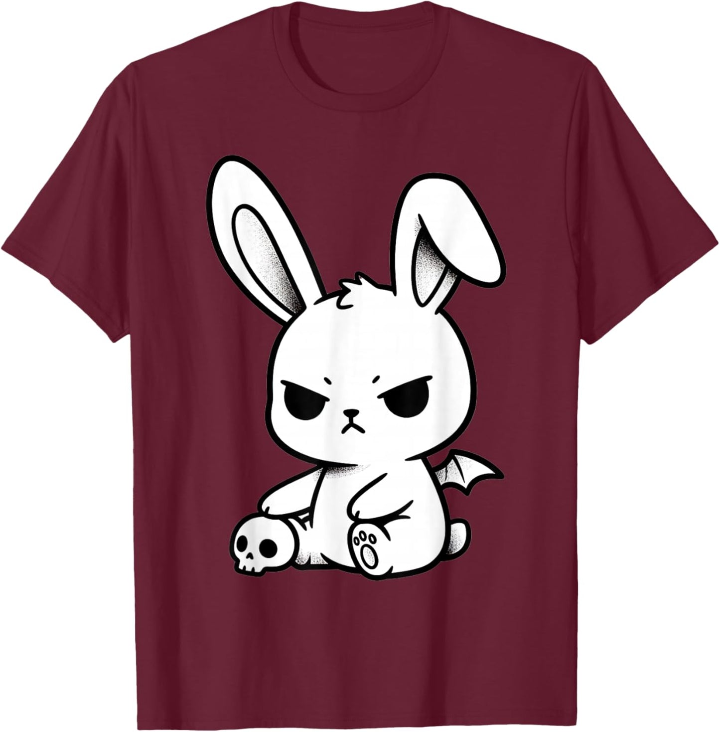 Dark Goth Bunny Cute Evil Rabbit Grunge Aesthetic Horror T-Shirt - T-Shirt | Maroon