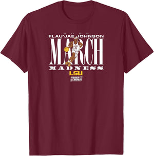 LSU Tigers Basketball: Flau'jae Johnson March Madness NCAA T-Shirt - T-Shirt | Maroon