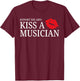 Support the Arts – Kiss A Musician Funny Lips Pun Design T-Shirt - T-Shirt | Maroon