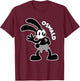 Oswald Rabbit Waving Bunny T-Shirt - T-Shirt | Maroon